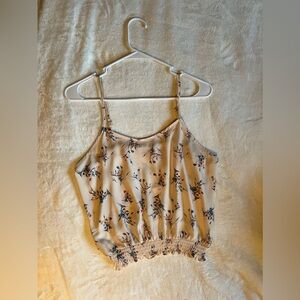 Willow and Root Floral Tank Top Cropped